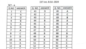 Bihar Integrated BEd Answer Key 2024