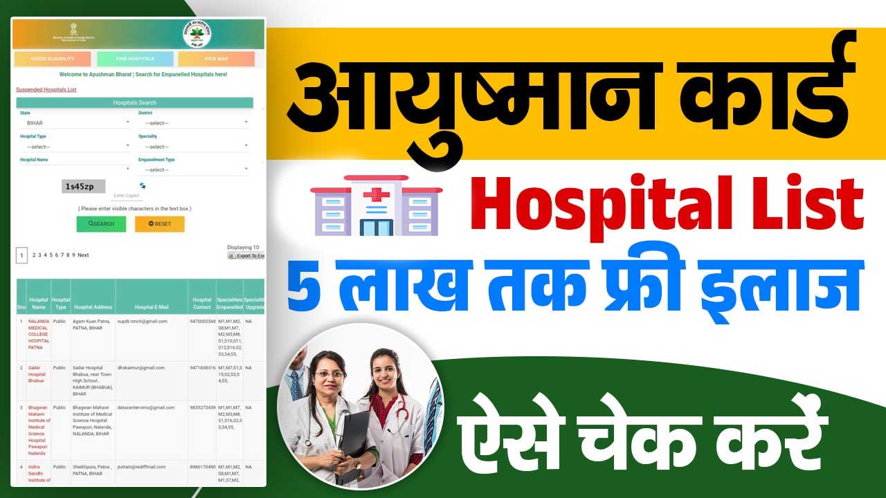 Ayushman Yojana Hospital List Check