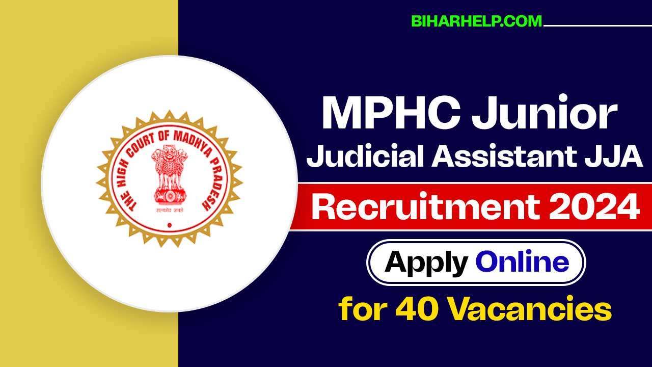 MPHC Junior Judicial Assistant JJA Recruitment 2024