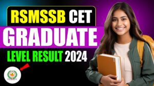 RSMSSB CET Graduate Level Result 2024