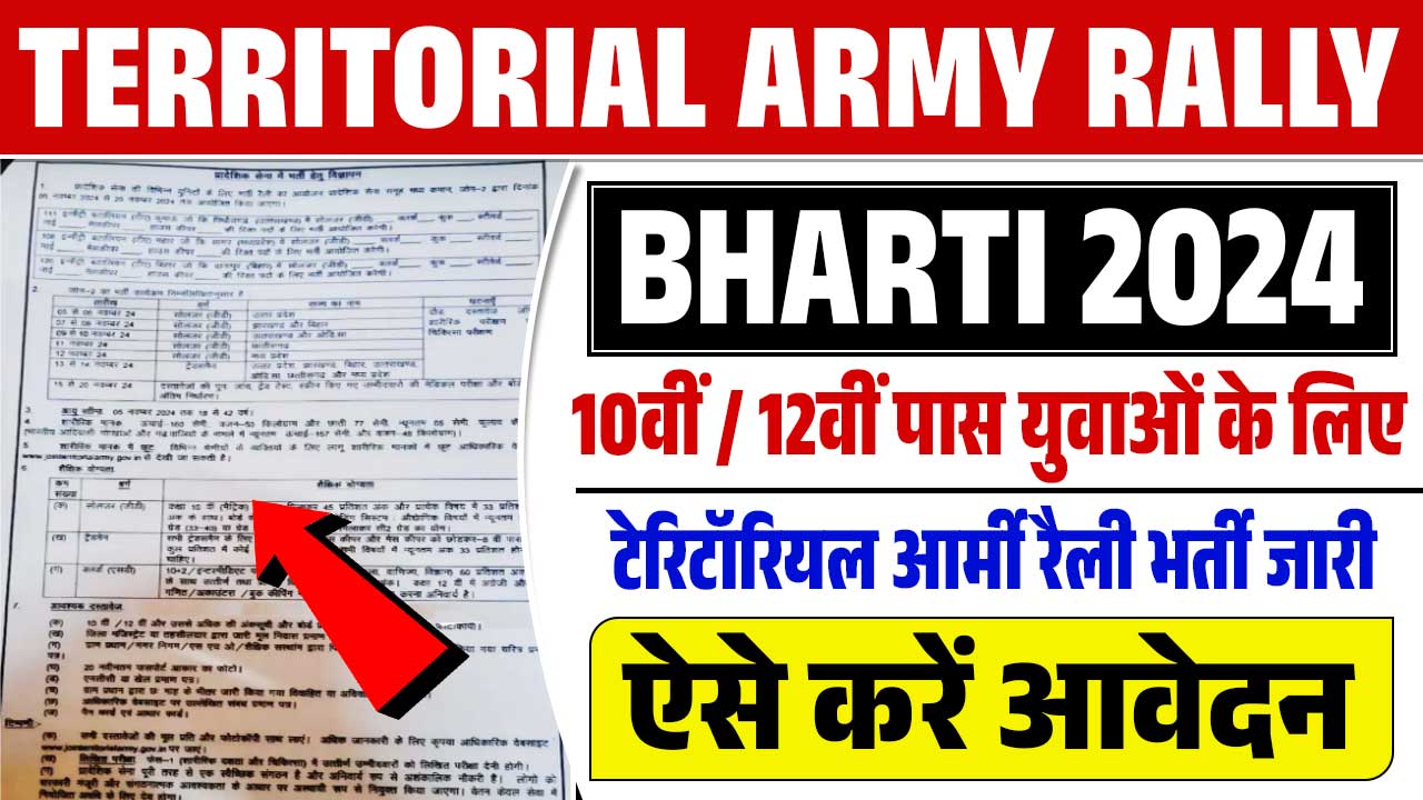 Territorial Army Rally Bharti 2024