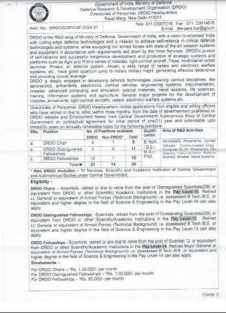 DRDO Vacancy 2024