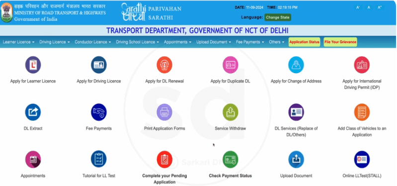 Driving Licence Apply Online 2024