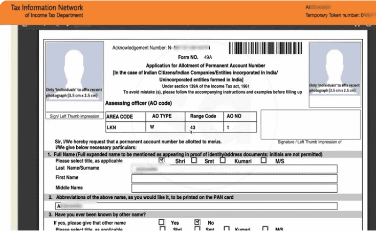 Minor Pan Card Apply Online