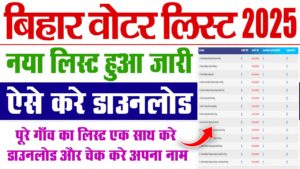 Bihar Draft Voter List 2025 Download