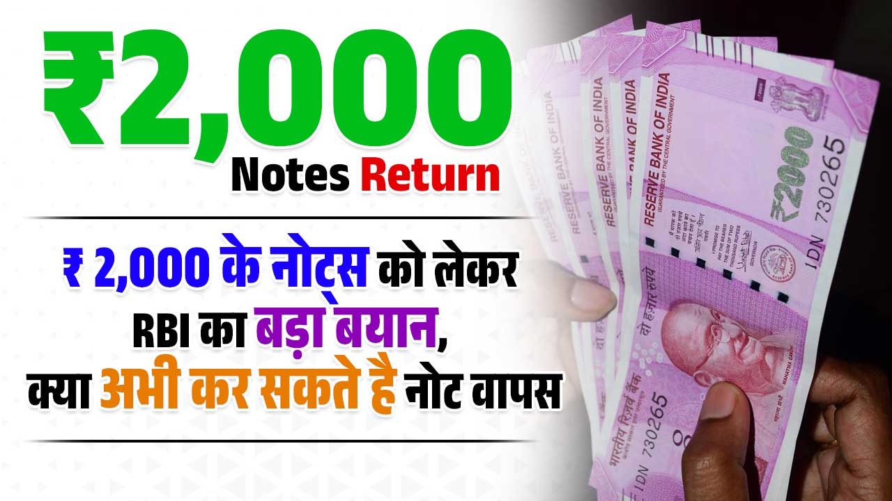 Rs 2,000 Notes Return